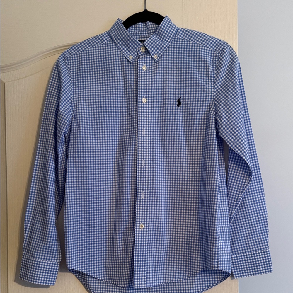 Ralph Lauren Youth Gingham Button-down EUC